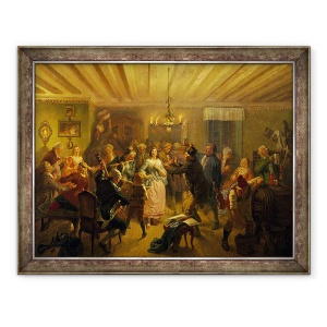 Tablou inramat - Josef Wilhelm Wallander - Concertul de la Tre Byttor, 70 x 90 cm