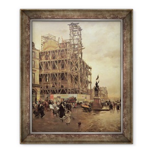 Tablou inramat - Joseph de Nittis - The Place des Pyramides, Paris, 70 x 85 cm