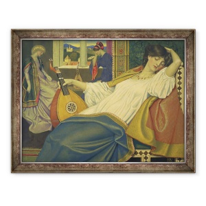 Tablou inramat - Joseph Edward Southall - Frumoasa adormita, 60 x 80 cm