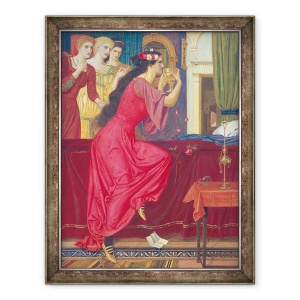 Tablou inramat - Joseph Edward Southall - Sigismunda bea otrava, 60 x 80 cm