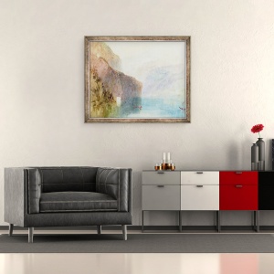 Tablou inramat - Joseph Mallord William Turner - Chapel Tell, Lacul Lucerna, 50 x 60 cm - Img 2