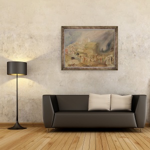 Tablou inramat - Joseph Mallord William Turner - Dealul Sfantului Ecaterina, Guildford, Surrey, 60 x 80 cm - Img 2