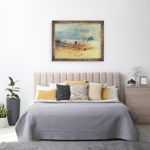 Tablou inramat - Joseph Mallord William Turner - Nisipurile Yarmouth, 60 x 80 cm - Img 3