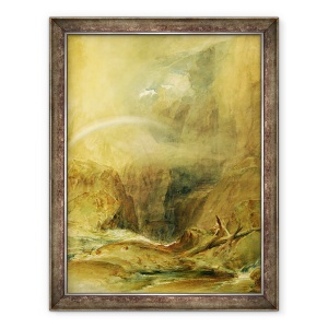 Tablou inramat - Joseph Mallord William Turner - Podul Diavolului, trecatoarea Sfantului Gotthard, 60 x 80 cm