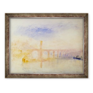 Tablou inramat - Joseph Mallord William Turner - Podul Moselle, Coblenz, 70 x 90 cm