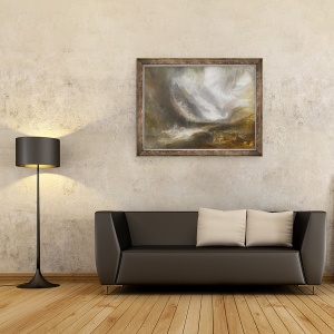 Tablou inramat - Joseph Mallord William Turner - Valea Aosta, Furtuna de zapada, avalansa si furtuna, 60 x 80 cm - Img 2