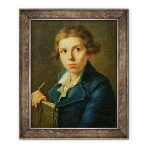 Tablou inramat - Joseph-Marie Vien the Elder - Portretul lui Jacques-Louis David 1748-1825 ca Tineret, 70 x 85 cm