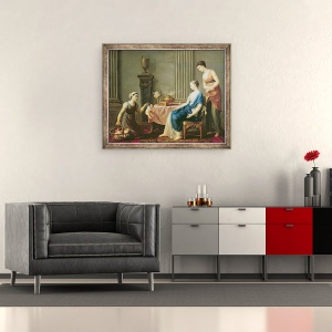 Tablou inramat - Joseph-Marie Vien the Elder - Vanzatorul de iubiri, 50 x 60 cm - Img 2