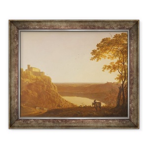 Tablou inramat - Joseph Wright of Derby - Lacul Nemi la apus, 50 x 60 cm
