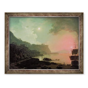 Tablou inramat - Joseph Wright - Vezuviu din Posillipo, 60 x 80 cm
