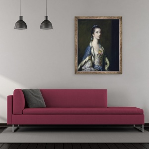 Tablou inramat - Joshua Reynolds - Portret De O Doamna, 50 x 60 cm - Img 2