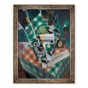 Tablou inramat - Juan Gris - Natura moarta cu fata de masa verificata, 70 x 90 cm