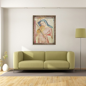 Tablou inramat - Juan Oliver - Sfintii Feminine la mormant si inviere, detaliu al violonistului, 60 x 80 cm - Img 2