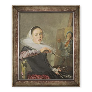 Tablou inramat - Judith Leyster - Autoportret, 50 x 60 cm