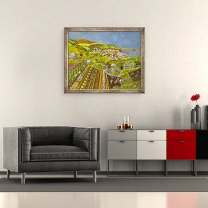 Tablou inramat - Judy Joel - Alocarea deasupra gaurii de soareci, 50 x 60 cm - Img 2