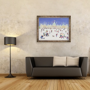 Tablou inramat - Judy Joel - Pavilionul Regal Brighton, 70 x 90 cm - Img 2