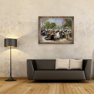 Tablou inramat - Jules Trayer - Piata Materiala, 60 x 80 cm - Img 2