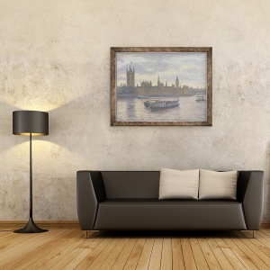 Tablou inramat - Julian Barrow - Camere ale Parlamentului, 60 x 80 cm - Img 2