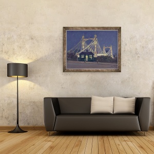 Tablou inramat - Julian Barrow - Podul Albert - Noapte, 60 x 80 cm - Img 2