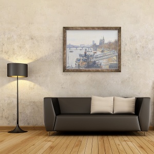 Tablou inramat - Julian Barrow - Westminster de la Hungerford Bridge, 60 x 80 cm - Img 2