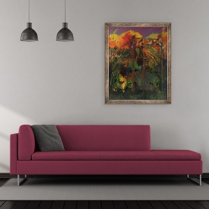 Tablou inramat - Julie Held - Gradina de Toamna, 2012-14, 50 x 60 cm - Img 2