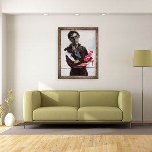 Tablou inramat - Julie Held - Magazin de pantofi II, 60 x 80 cm - Img 2