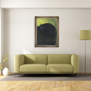 Tablou inramat - Julie Held - Pisica neagra, 70 x 90 cm - Img 2