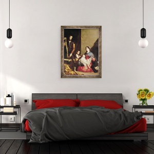 Tablou inramat - Jusepe de Ribera - Sfanta familie, 60 x 80 cm - Img 2