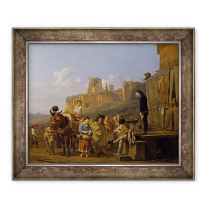 Tablou inramat - Karel Dujardin - sarlatanii italieni, 50 x 60 cm
