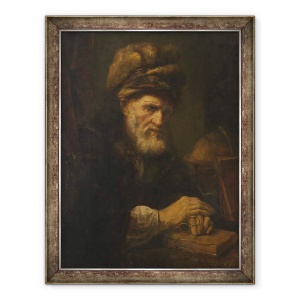 Tablou inramat - Karel van der Pluym - Un Batran intr-o palarie de blana, 60 x 80 cm