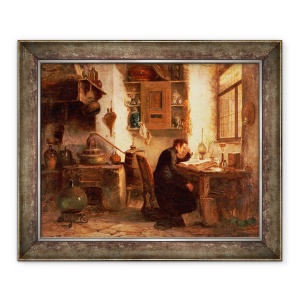 Tablou inramat - Karl Joseph Litschaur - Studentul de chimie si farmacie, 50 x 60 cm