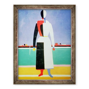 Tablou inramat - Kazimir Severinovich Malevich - Femeie cu grebla, 70 x 90 cm