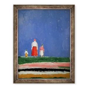 Tablou inramat - Kazimir Severinovich Malevich - Trei figuri, 60 x 80 cm