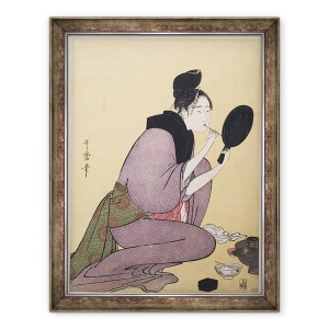 Tablou inramat - Kitagawa Utamaro - Kuchi-beni, 70 x 90 cm
