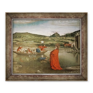 Tablou inramat - Konrad Witz - Draught Miraculos de Pesti, din Altarul Cardinalului Francois de Mies, 50 x 60 cm