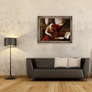 Tablou inramat - Laurent de La Hire - Alegorie de muzica, 70 x 90 cm - Img 2