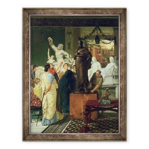 Tablou inramat - Lawrence Alma-Tadema - Dealer in Statui, 70 x 90 cm