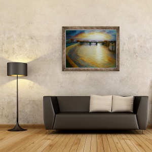 Tablou inramat - Lee Campbell - Podul Barnes, 60 x 80 cm - Img 2