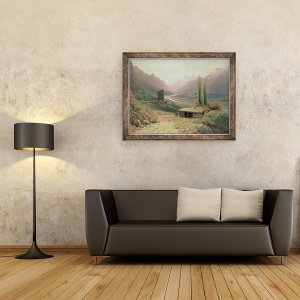Tablou inramat - Lef Feliksovich Lagorio - Canion Caucazian, 60 x 80 cm - Img 2