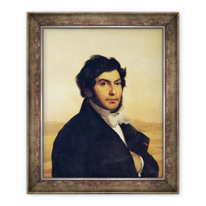 Tablou inramat - Leon Cogniet - Portretul lui Jean-Francois Champollion 1790-1832 1831, 70 x 85 cm