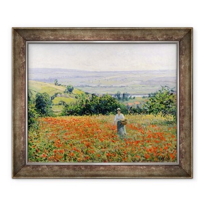 Tablou inramat - Leon Giran-Max - Femeie intr-un camp de mac, 70 x 85 cm