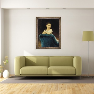 Tablou inramat - Leon Joseph Florentin Bonnat - Portret De Mademoiselle Franchetti, 60 x 80 cm - Img 2