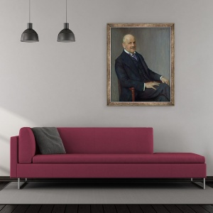 Tablou inramat - Leopold Karl Walter von Kalckreuth - Portretul lui Alfred Lichtwark 1852-1914 1912, 50 x 60 cm - Img 2
