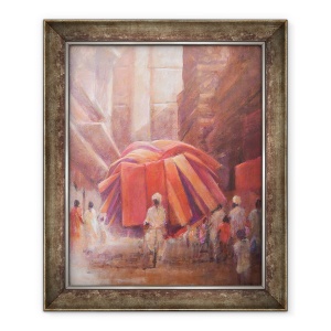 Tablou inramat - Lincoln Seligman - Covor vanzator pe bicicleta, 50 x 60 cm