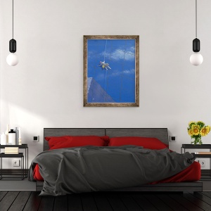 Tablou inramat - Lincoln Seligman - Curatare ferestre, 70 x 90 cm - Img 3