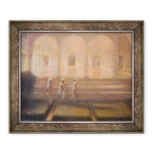 Tablou inramat - Lincoln Seligman - Gradinari la Amber Fort, 70 x 85 cm