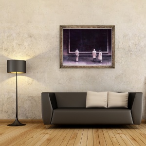 Tablou inramat - Lincoln Seligman - Oameni la o expozitie, 60 x 80 cm - Img 2
