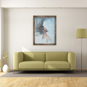 Tablou inramat - Lincoln Seligman - Om sfant in Gange, 60 x 80 cm - Img 2