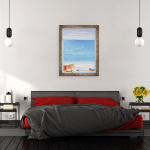 Tablou inramat - Lincoln Seligman - Palarie de plaja, 70 x 90 cm - Img 3