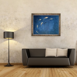 Tablou inramat - Lincoln Seligman - Piscina Goldfish, 60 x 80 cm - Img 2